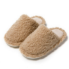 将图片加载到图库查看器,Comfortable Cotton Slippers Home Women Winter Indoor Non-Slip Warmth Shoes Couple Plush Slippers Unisex Men's And Women's House Slippers Indoor Memory Foam Cotton Slippers