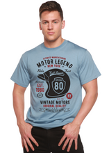 将图片加载到图库查看器,Motor Legend Helmet Men's Bamboo Viscose/Organic Cotton Short Sleeve Graphic T-Shirt