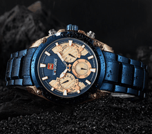 Load image into Gallery viewer, Men's Waterproof Stainless Steel Watch With Chronometers Business Style Wristwatch Unique Design Perfect Gift