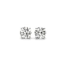 Load image into Gallery viewer, 2 cttw Certified IGI Lab Grown Round Diamond Stud Earrings 14k White Gold (G/VS2)
