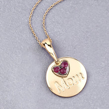 Load image into Gallery viewer, 0.20 Carat Genuine Ruby .925 Sterling Silver Pendant