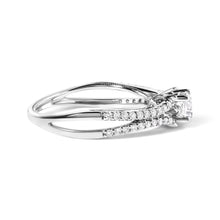 将图片加载到图库查看器,14K White Gold 5/8 Cttw Diamond Split Shank Engagement Ring (G-H Color, VS2-SI1 Clarity) - Size 7