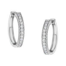 Load image into Gallery viewer, 10KT White Gold Diamond Hoop Earring (1.00 cttw, H-I Color, I1-I2 Clarity)