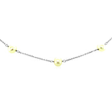 Load image into Gallery viewer, 14k White Gold Necklace with White Pearls