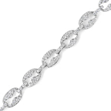 Load image into Gallery viewer, 14K White Gold 1 1/2 Cttw Round Diamond Set Link Bracelet (I-J Color, I1-I2 Clarity) - 7"