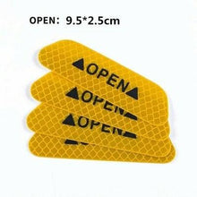 将图片加载到图库查看器,4PCS Car Accessories Car Stickers Reflective Warning Sticker Wheel Eyebrows Door Opening Sticker Diamond Wheel Reflective Strip Universal Door Open Reflective Warning Stickers Auto Open Sign Anti-Collision Safety Reflective Decal Tape