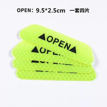将图片加载到图库查看器,4PCS Car Accessories Car Stickers Reflective Warning Sticker Wheel Eyebrows Door Opening Sticker Diamond Wheel Reflective Strip Universal Door Open Reflective Warning Stickers Auto Open Sign Anti-Collision Safety Reflective Decal Tape