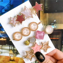 Load image into Gallery viewer, 4pcs/set Women Hair Accessories Jewelry Korean Simulation Pearl Barrette Love Hearts Hair Clips For Girls Pink Hairpins Wedding Hair Accessories for Brides and Bridesmaids