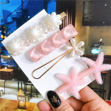 Load image into Gallery viewer, 4pcs/set Women Hair Accessories Jewelry Korean Simulation Pearl Barrette Love Hearts Hair Clips For Girls Pink Hairpins Wedding Hair Accessories for Brides and Bridesmaids