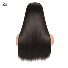 Load image into Gallery viewer, 5 Clip In Hair Extension Heat Resistant Fake Hairpieces Long Wavy Hairstyles Synthetic Clip Golden On Hair Extensions Straight Hair Extensions with Invisible Fish Line Layered Hairpiece