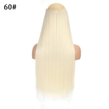Load image into Gallery viewer, 5 Clip In Hair Extension Heat Resistant Fake Hairpieces Long Wavy Hairstyles Synthetic Clip Golden On Hair Extensions Straight Hair Extensions with Invisible Fish Line Layered Hairpiece