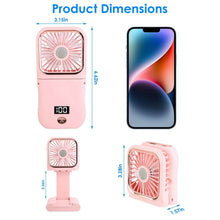 Load image into Gallery viewer, 5-in-1 Folding Rechargeable Hands Free Mini Fan