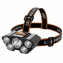 Load image into Gallery viewer, 5 LED Headlamp High Lumens Super Bright Outdoor Headlight