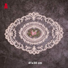 将图片加载到图库查看器,5-Pack: 3 Styles Vintage Lace Embroidery Placemat