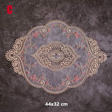 将图片加载到图库查看器,5-Pack: 3 Styles Vintage Lace Embroidery Placemat