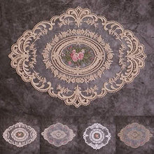 将图片加载到图库查看器,5-Pack: 3 Styles Vintage Lace Embroidery Placemat