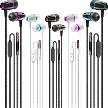 Load image into Gallery viewer, 5-Pack: Microphone Wired Earbuds Isolating In-Ear Headphones
