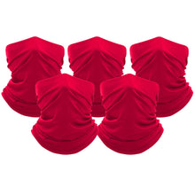 Load image into Gallery viewer, 5-Pack: Unisex Moisture Wicking Gaiter Face Neck Scarf Bandanna