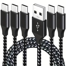 将图片加载到图库查看器,5-Pack: USB Type-C Fast Charging Cable