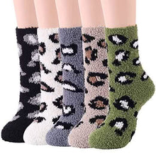 Load image into Gallery viewer, 5-Pair: Womens Fuzzy Socks Winter Slipper Socks