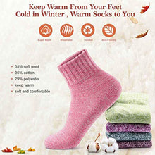 Load image into Gallery viewer, 5-Pair: Women's Winter Socks Gift Box Free Size Thick Wool Soft Warm Casual Socks