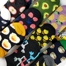 Load image into Gallery viewer, 5 Pairs Animal Food Fruit Avocado Zebra Burger Omelets Flamingo Socks Happy Cotton Ankle Funny Combed Out Of Pure Cotton Summer Casual Sock For Men And Women