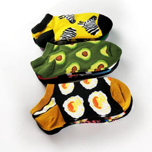 Load image into Gallery viewer, 5 Pairs Animal Food Fruit Avocado Zebra Burger Omelets Flamingo Socks Happy Cotton Ankle Funny Combed Out Of Pure Cotton Summer Casual Sock For Men And Women