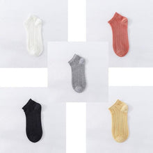 Load image into Gallery viewer, 5 Pairs Young Girl Funny Cute Fashion Colorful Candy Dot Red Lips Wave Socks Sweet Women Thin Summer Ankle Crystal Sheer Socks For Women