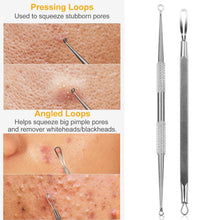 Load image into Gallery viewer, 5-Piece Set: Blackhead Remover Kit Stainless Steel Popping Zit Remover
