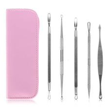 Load image into Gallery viewer, 5-Piece Set: Blackhead Remover Kit Stainless Steel Popping Zit Remover