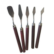 将图片加载到图库查看器,5-Pieces: Palette Steel Oil For Professional Stainless Knife Tool Painting Spatula