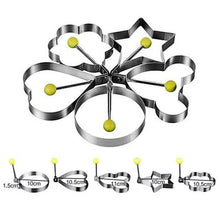 将图片加载到图库查看器,5-Pieces Set: Fried Egg Mold Pancake Rings Shaped