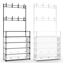 Load image into Gallery viewer, 5-Tier Dustproof Entryway Hall Tree Coat and Shoe Rack