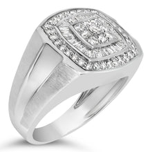 将图片加载到图库查看器,14K White Gold Men's 1 CTTW Diamond Band Ring