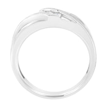Load image into Gallery viewer, 10K White Gold 1/10 Cttw Diamond Men's Three Stone Channel Set Diamond Wedding Ring (I-J Color, I1-I2 Clarity) - Size 10