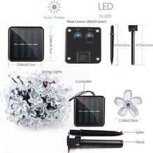 Load image into Gallery viewer, 50 LED Fairy Flower Blossom Solar String Lights