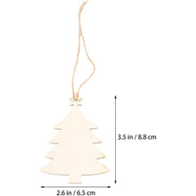 Load image into Gallery viewer, 50-Pieces: Wooden Mini Christmas Tree Small Pendant