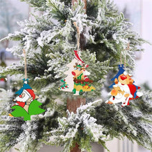 Load image into Gallery viewer, 50-Pieces: Wooden Mini Christmas Tree Small Pendant