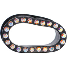 将图片加载到图库查看器,3/4 Aurora Gem Black Silicone Double Flare Tunnel