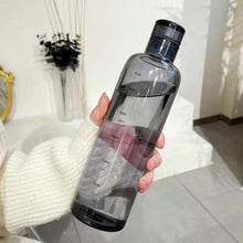 Load image into Gallery viewer, 500ml Glass Water Bottle with Time Marker Transparent Milk Cup Outdoor Sports Portable Leakproof Drink Bottle with Cup Sets Water Bottle Leak-proof Time Scale Print Transparent High Bottle for Office Water Bottle