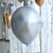 Load image into Gallery viewer, 50/100pcs Metallic Latex 5/10/12 Inch Gold Silver Chrome Birthday Balloons With Accessories For Christmas And Party Decorations Wedding Decorations