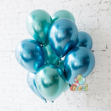Load image into Gallery viewer, 50/100pcs Metallic Latex 5/10/12 Inch Gold Silver Chrome Birthday Balloons With Accessories For Christmas And Party Decorations Wedding Decorations