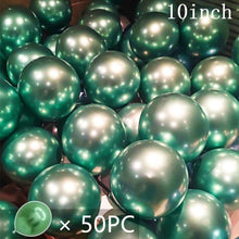 Load image into Gallery viewer, 50/15pcs 10inch Gold Silver Black Metal Latex Confetti Balloons For Wedding Decorations Birthday Party Decorations Bridal Showers Baby Showers