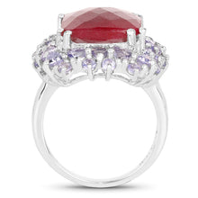 将图片加载到图库查看器,15.13 Carat Dyed Ruby & Tanzanite .925 Sterling Silver Ring