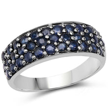 Load image into Gallery viewer, 1.70 Carat Genuine Blue Sapphire .925 Sterling Silver Ring