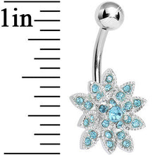将图片加载到图库查看器,Aqua Gem 3D Dazzle Flower Belly Ring