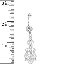 将图片加载到图库查看器,Clear Gem Elegant Equality Dangle Belly Ring