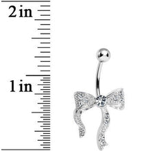 将图片加载到图库查看器,Crystalline Gem Bewitching Bow Belly Ring