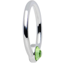 Load image into Gallery viewer, 16G 3/8 Aqua Gem Steel BCR Captive Ring 4mm Flat Disc