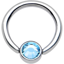 将图片加载到图库查看器,16G 5/16 Aqua Gem Titanium BCR Captive Ring 4mm Flat Disc
